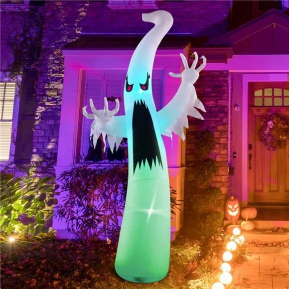 6 FT Halloween Inflatables Ghost Outdoor Decorations Blow Up Yard Scary - Picture 3 of 7